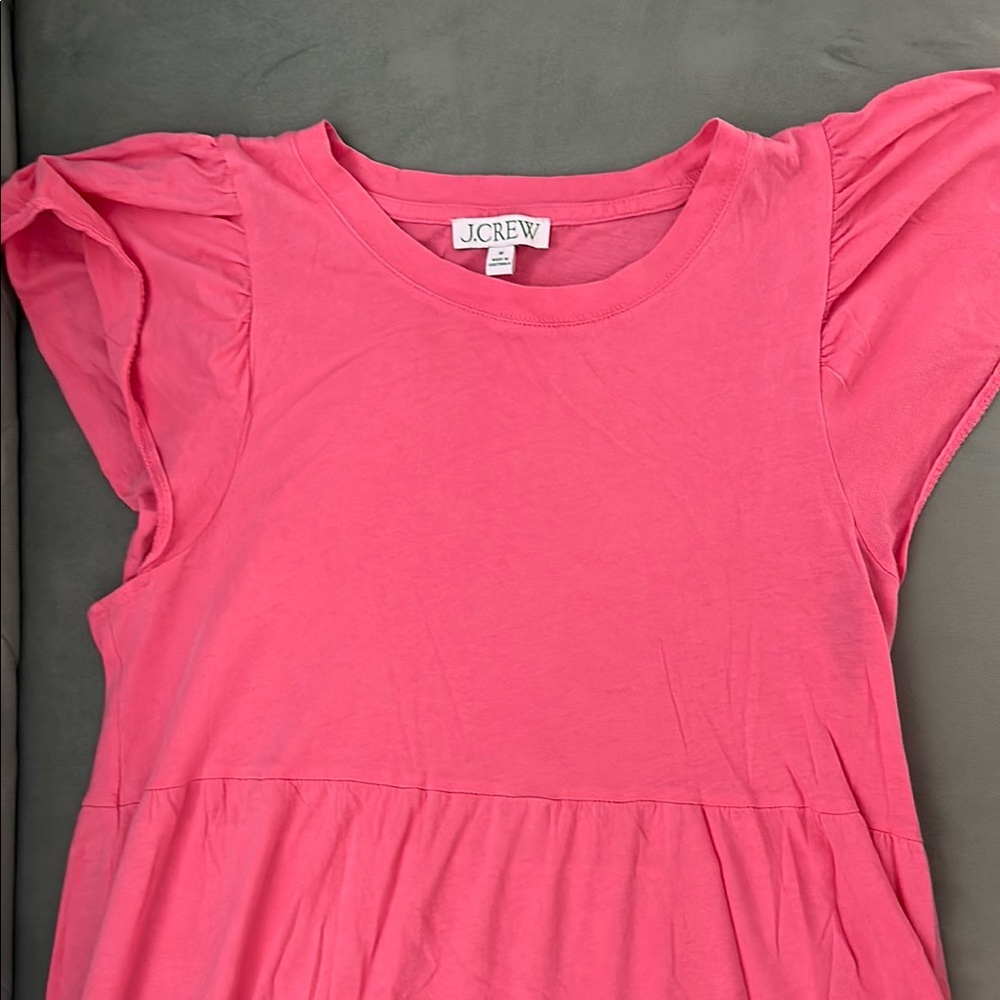 J.Crew Pink Flutter Sleeve Dress size medium